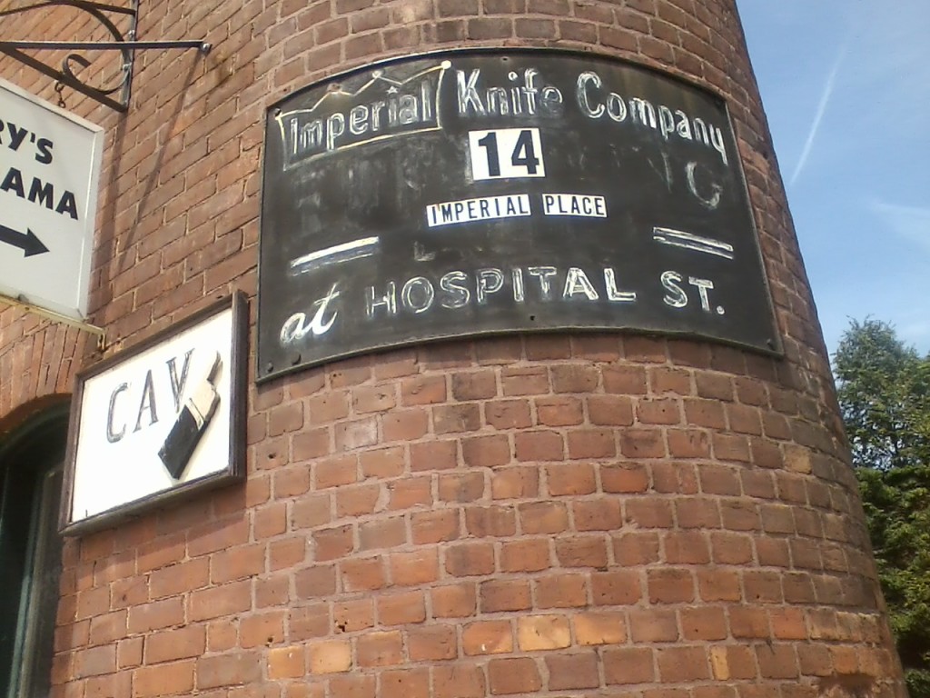 "Imperial Knife Company 14 IMPERIAL PLACE at HOSPITAL ST."
