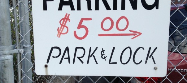 Parking $5.00 –>