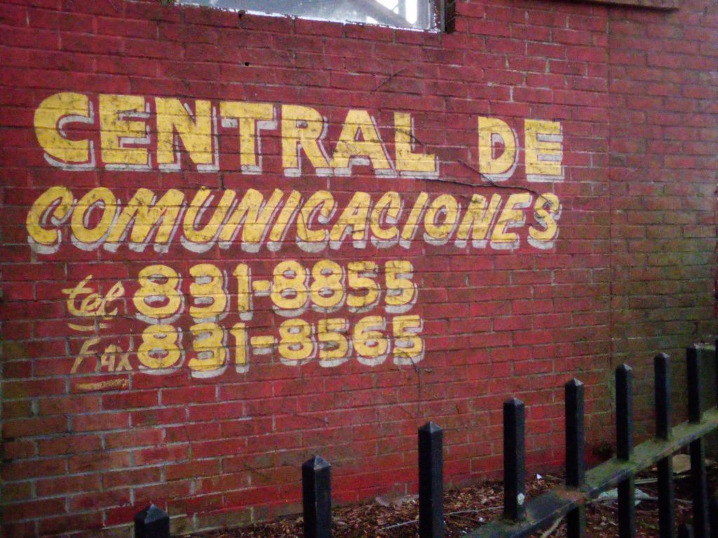 CENTRAL DE COMUNICACIONES sign