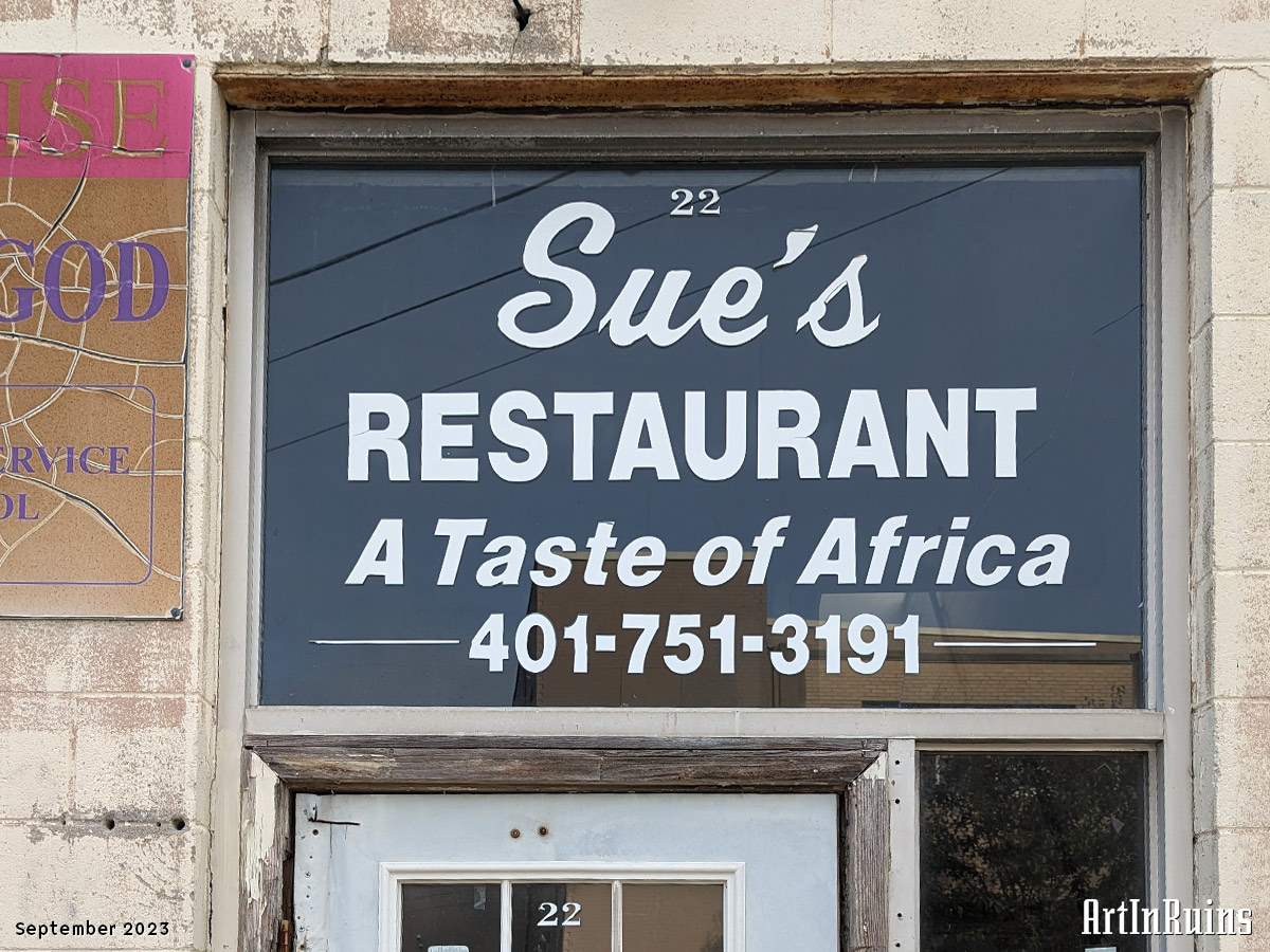 Sue’s Restaurant (transom window)